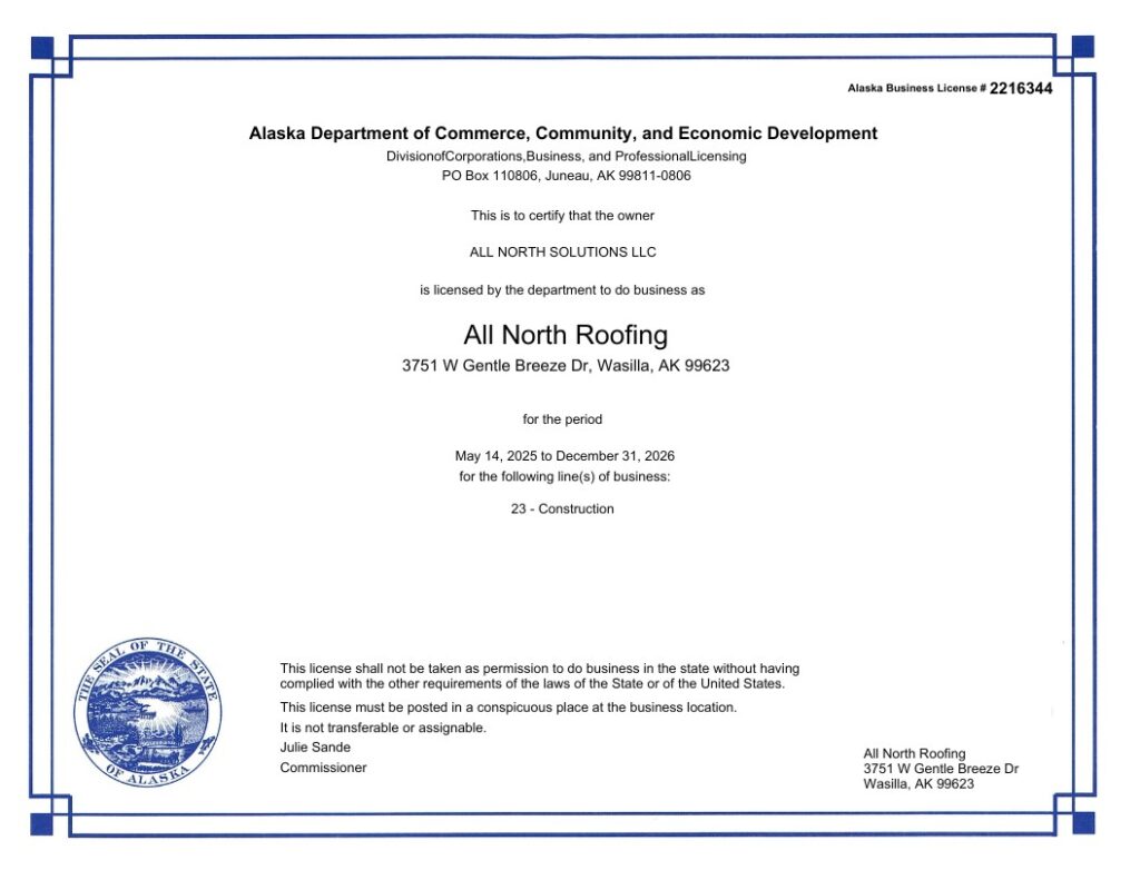 business license certificate