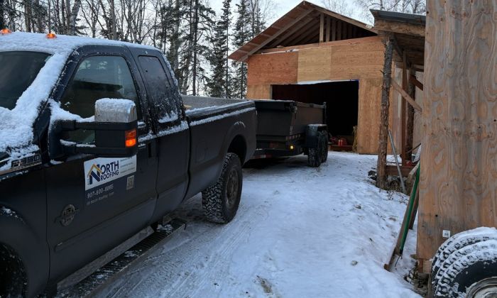 all north roofing business car