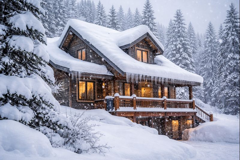 Heavy Snow on Alaska Roof